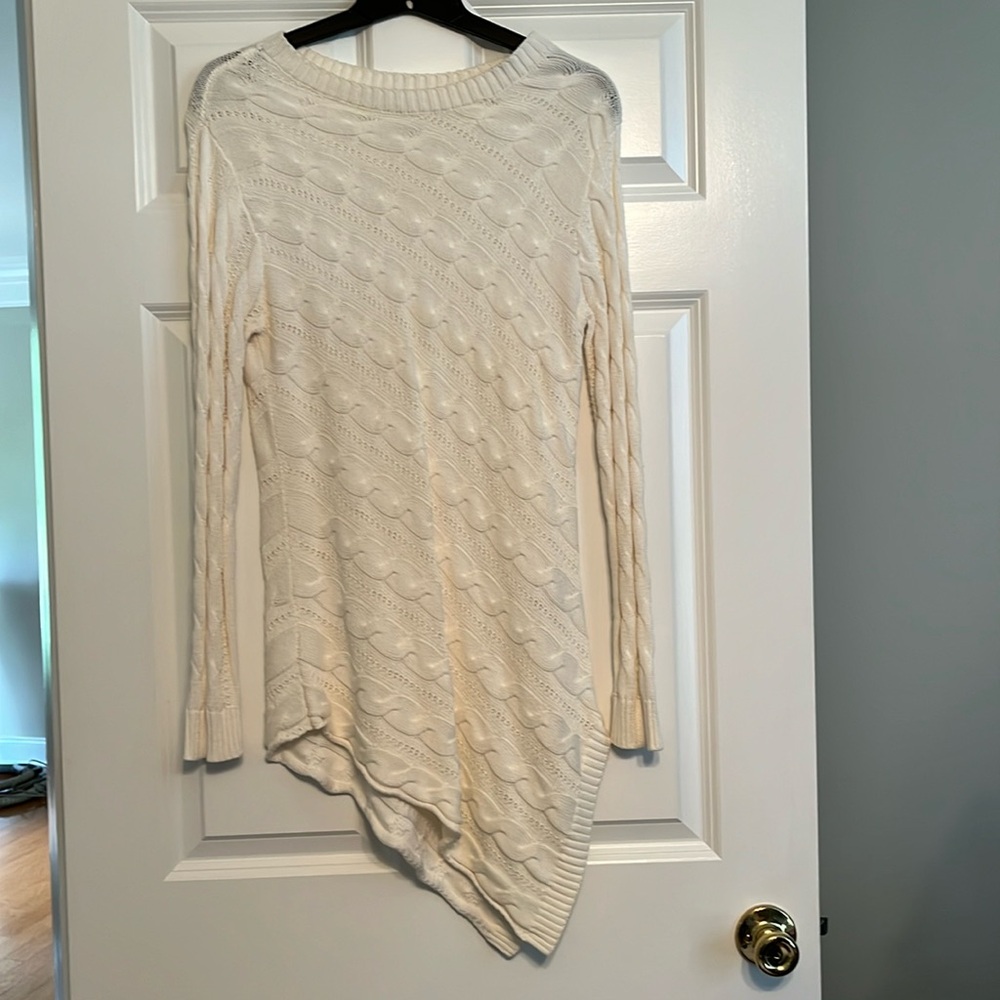 Asymmetrical Cable Knit Sweater
